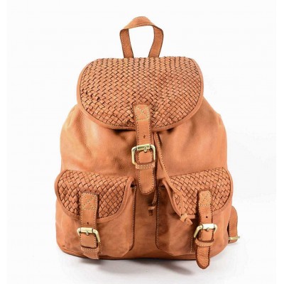 25■ Vintage Flap Leder Rucksack mit klappe für Damen. Schwarz Braun Grün 